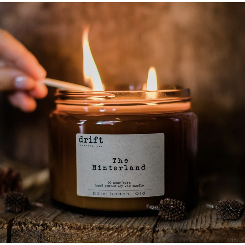 The Hinterland Extra Large Amber Candle by Drift Trading Co.