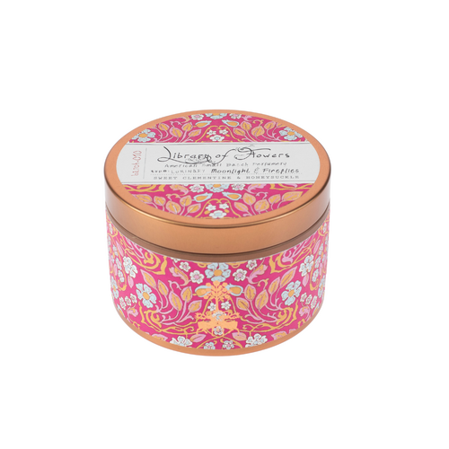 Hot Pink & Blue Floral - Soy Wax Candle