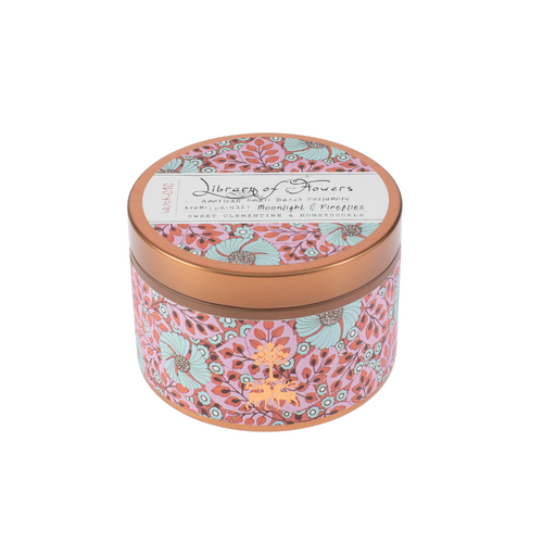 Blue Flowers & Pink Leaves - Soy Wax Candle