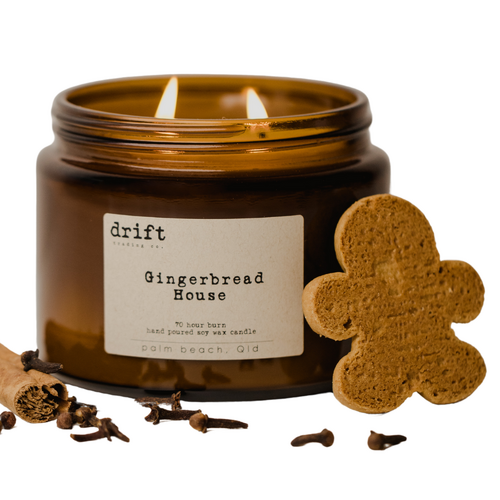 Gingerbread House - Large Natural Boxed Candle