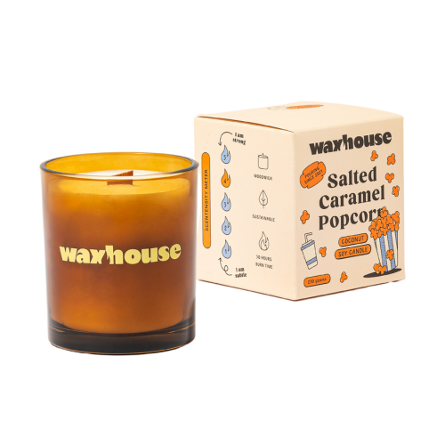 Salted Caramel Popcorn - Wood Wick Candle 